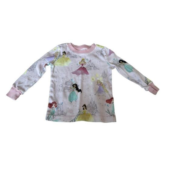 Pottery Barn Kids Pink Disney Princess Castles Organic Cotton Pajama Set Size 2T - Picture 5 of 10